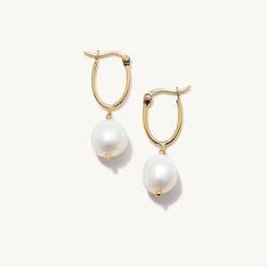 Mejuri Organic Pearl Hoops
